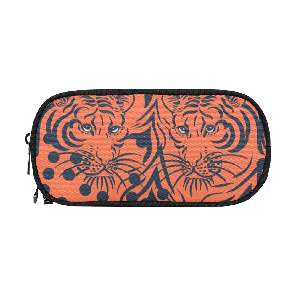 Red modern tiger Pencil Pouch/Large (Model 1680)