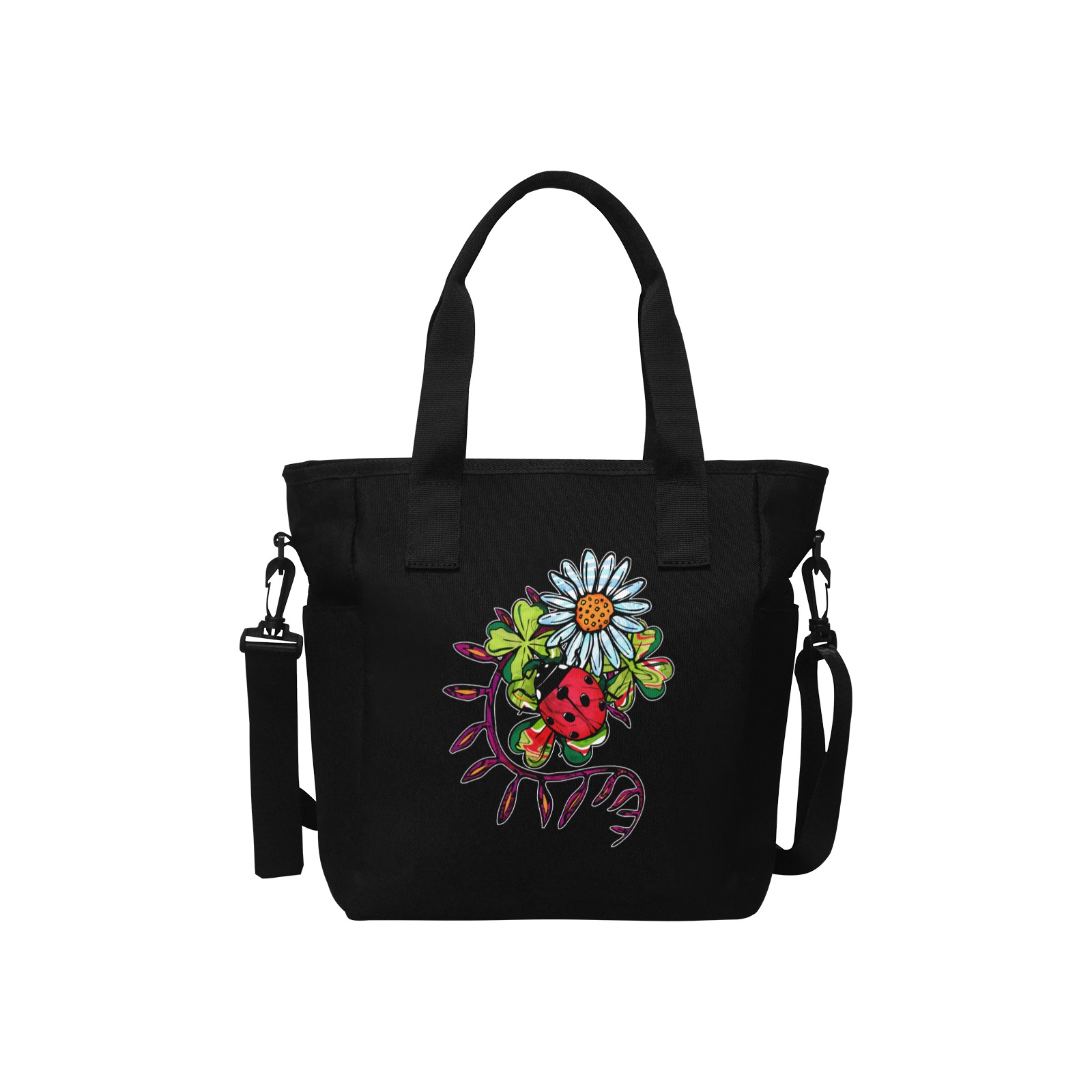ladybug Tote Bag with Shoulder Strap (Model 1724)