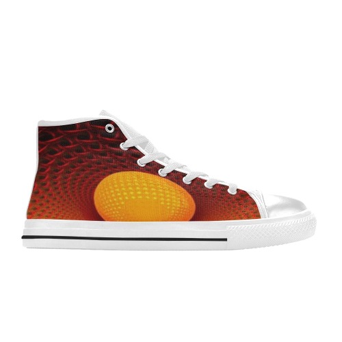 Fractal flowers High Top Canvas Shoes for Kid (Model 017)