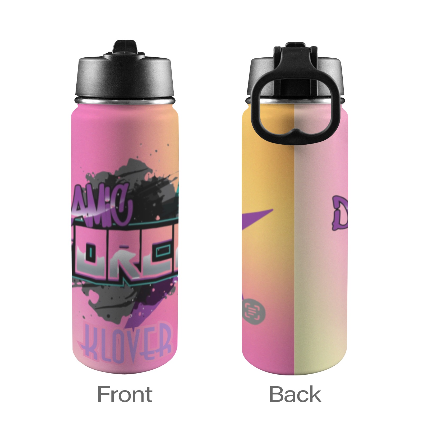 DFDC cup Insulated Water Bottle with Straw Lid (18oz)