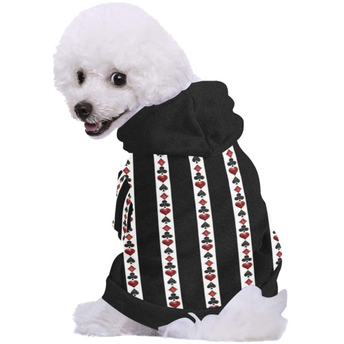 Playing Card Symbols Stripes Pet Dog Hoodie