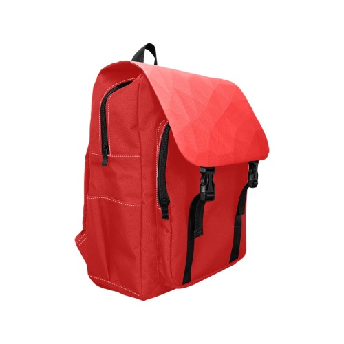 Red gradient geometric mesh pattern Casual Shoulders Backpack (Model 1623)