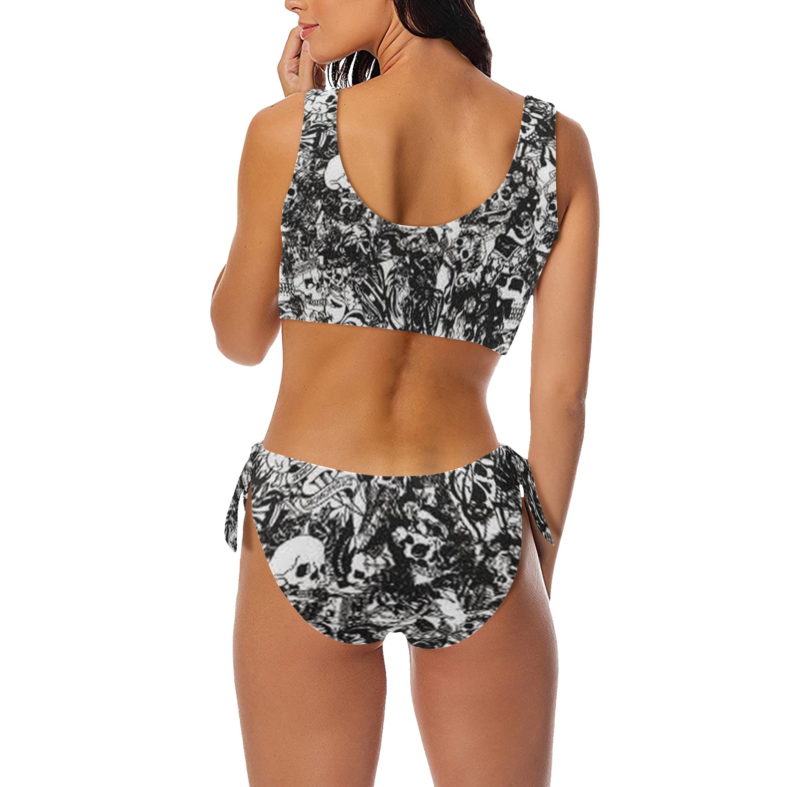 images (5) Bow Tie Front Bikini Swimsuit (Model S38)