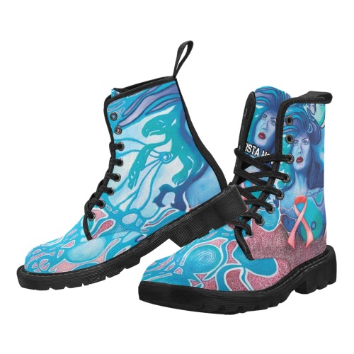 Pink Ribbon - Art Boots for Women