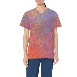 Abstract 1 All Over Print Scrub Top