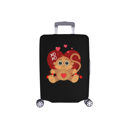 Valentine's Day Monkey Luggage Cover/Small 18"-21"
