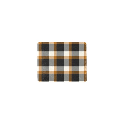 Classic Plaid (Tan) Mini Bifold Wallet (Model 1674)