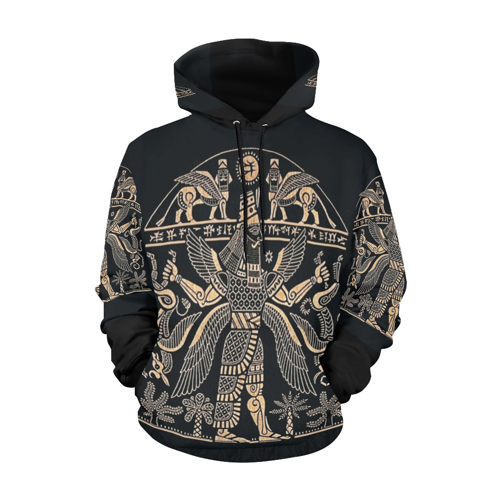 Assyrian Elegant Hoodie All Over Print Hoodie for Women (USA Size) (Model H13)