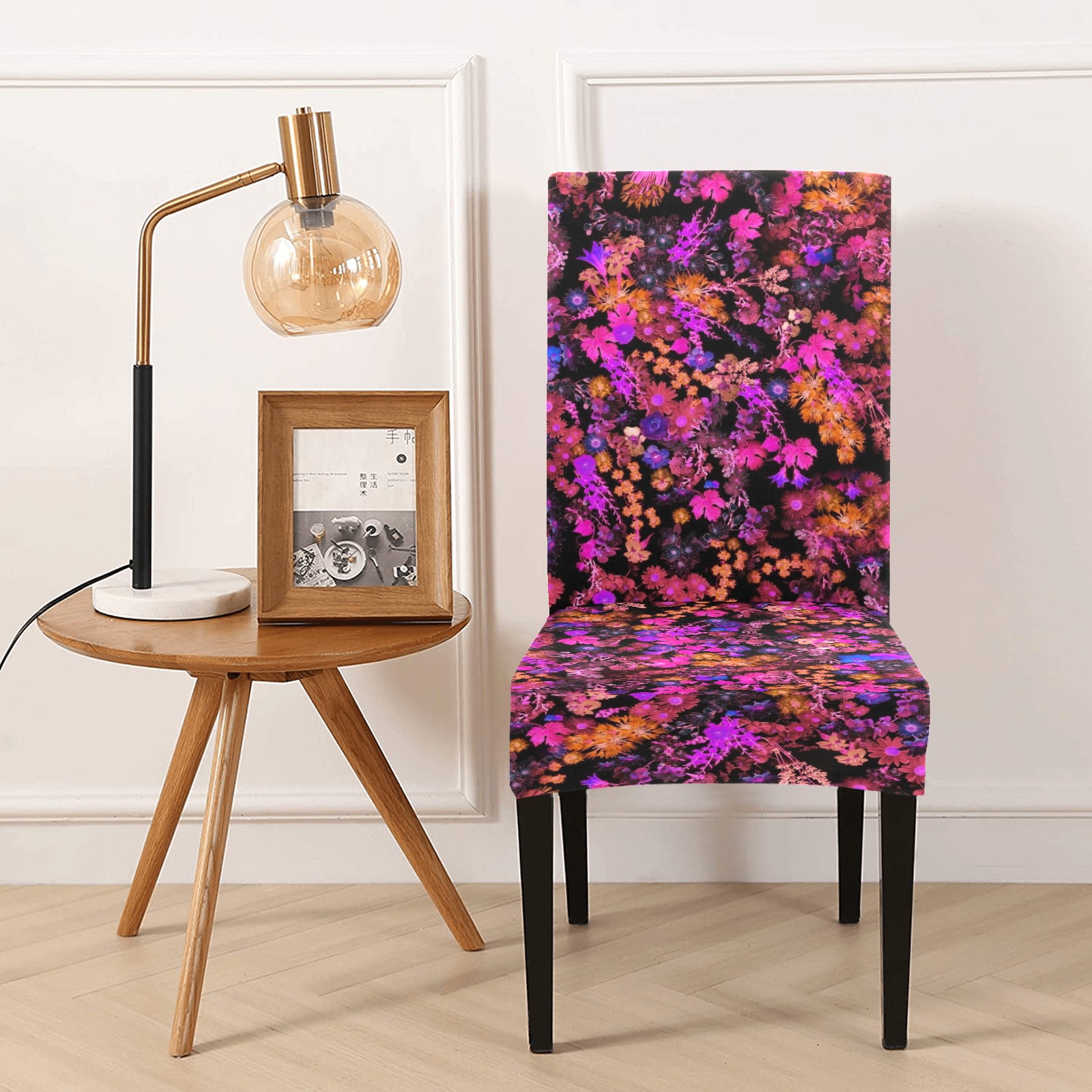 floral design 6 Removable Dining Chair Cover