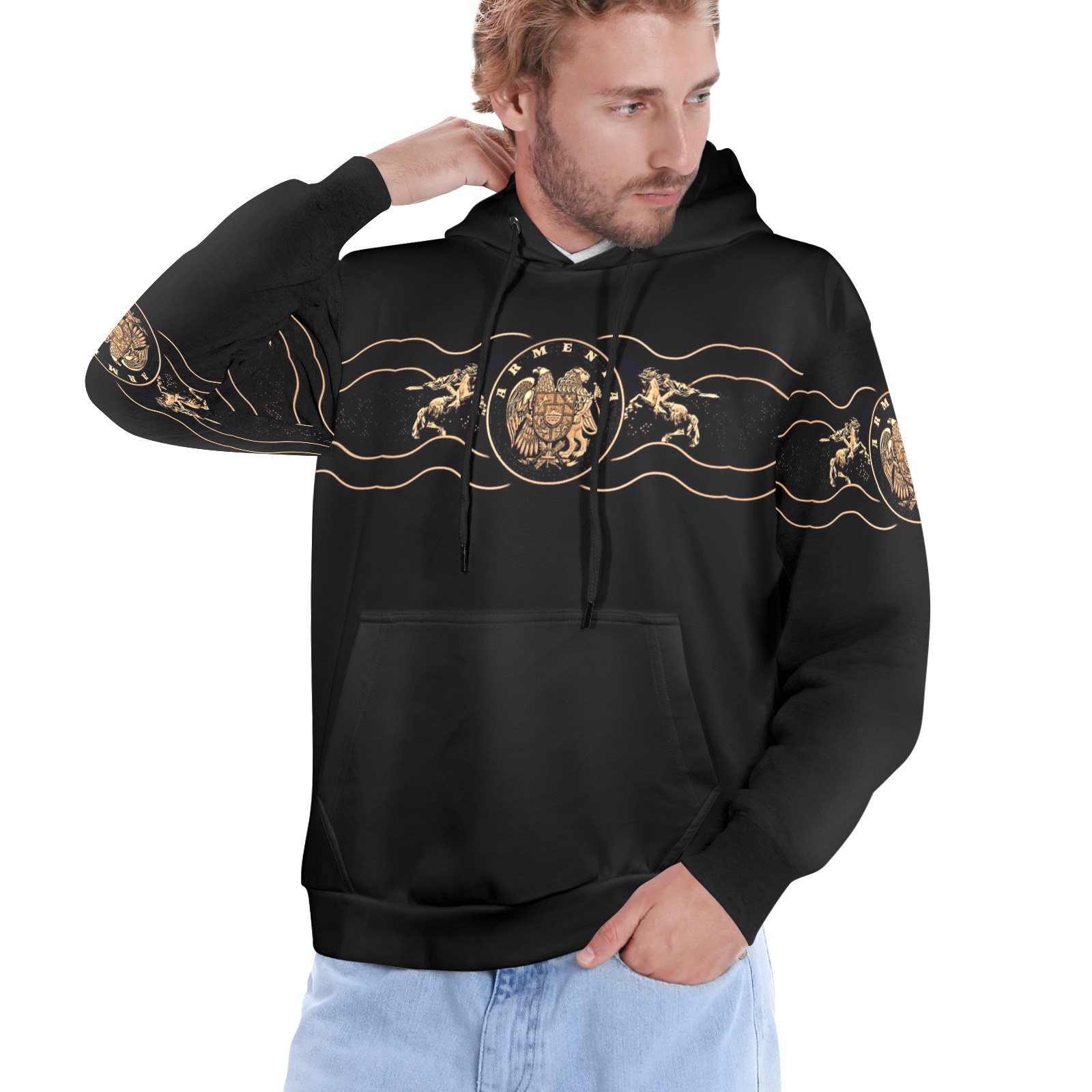 Golden Armenia Men's All Over Print Hoodie (Model H61)