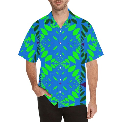 Fractoberry Fractal Pattern 000226 Hawaiian Shirt with Merged Design (Model T58)