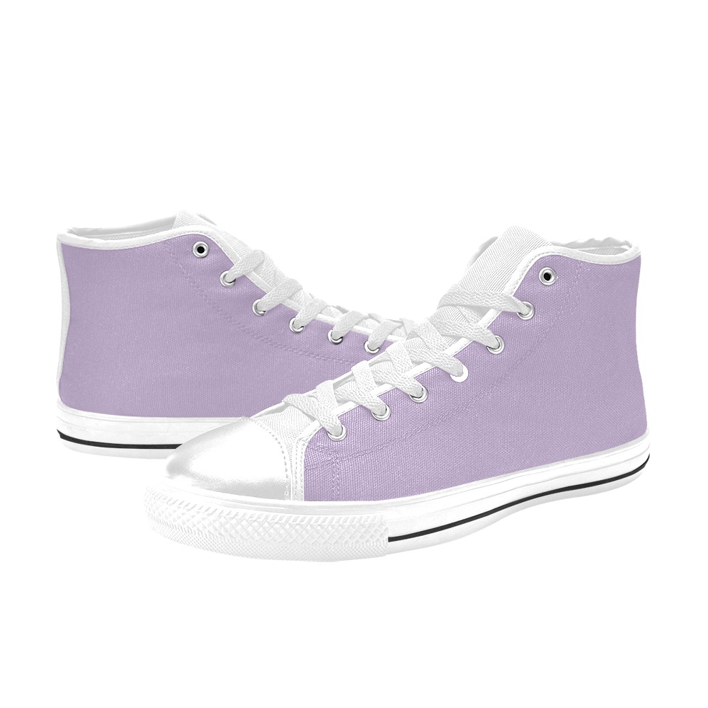 Orchid Bloom Men’s Classic High Top Canvas Shoes (Model 017)