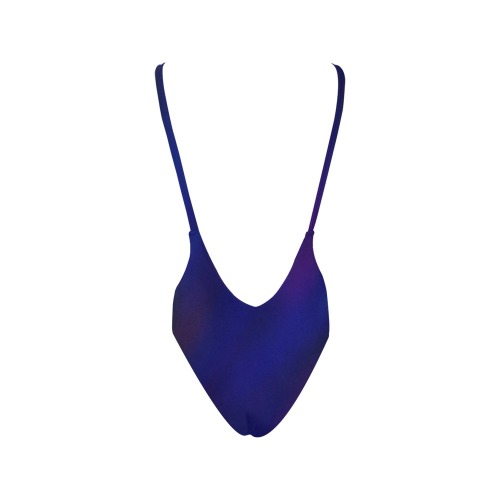 Abstract Haze (Blue) Sexy Low Back One-Piece Swimsuit (Model S09)