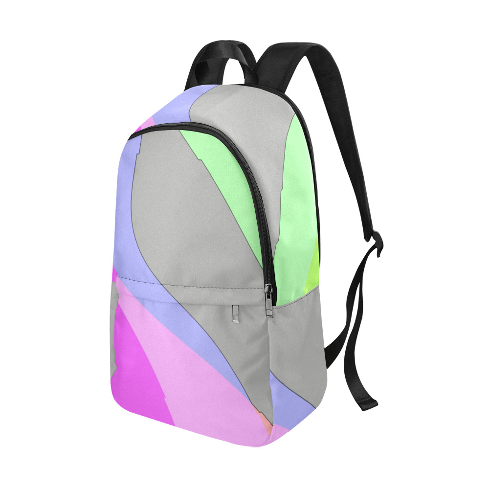 Abstract 703 - Retro Groovy Pink And Green Fabric Backpack for Adult (Model 1659)