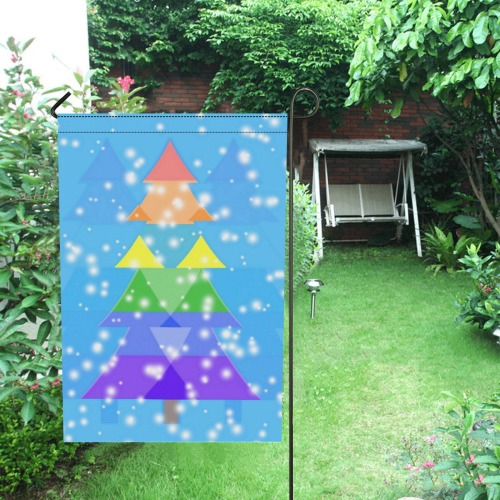 Rainbow Christmas by Nico Bielow Garden Flag 12‘’x18‘’(Twin Sides)
