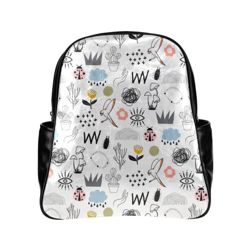 Doodle Multi-Pockets Backpack (Model 1636)