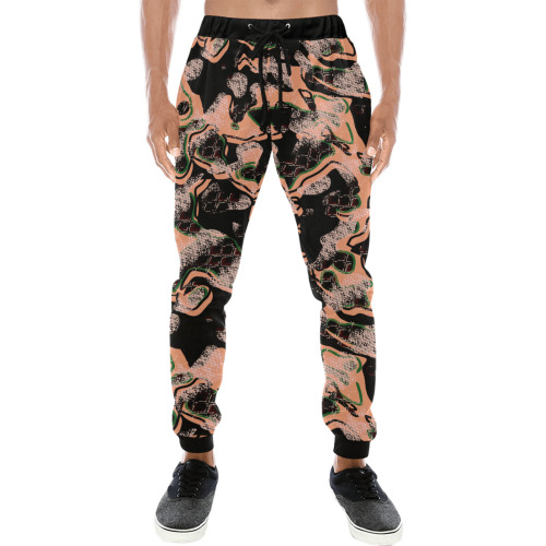 Modern Fashion Military Black Mamba Camouflage Men's All Over Print Sweatpants (Model L11)