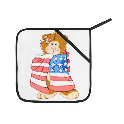 Patriotic Flag Bear Pot Holder (2pcs)