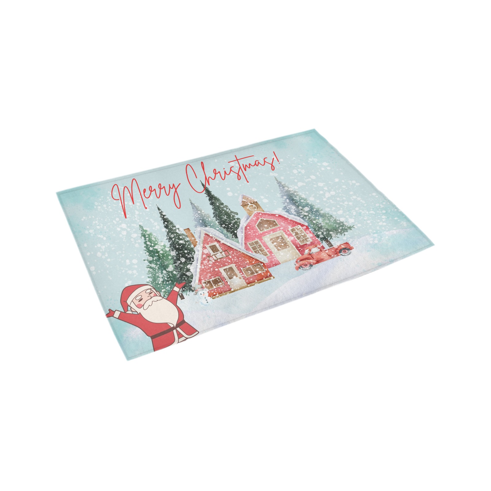 Merry Christmas Azalea Doormat 24" x 16" (Sponge Material)