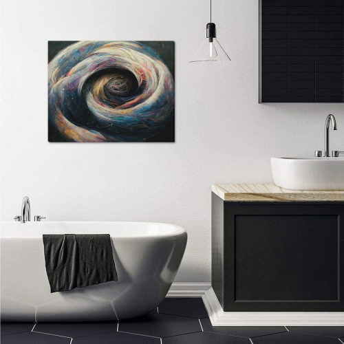 spiral galaxy #2 Frame Canvas Print 20"x16"