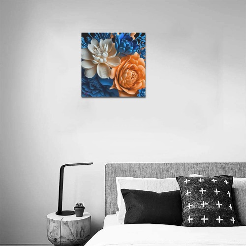 April Showers bring May Flowers Upgraded Canvas Print 16"x16"