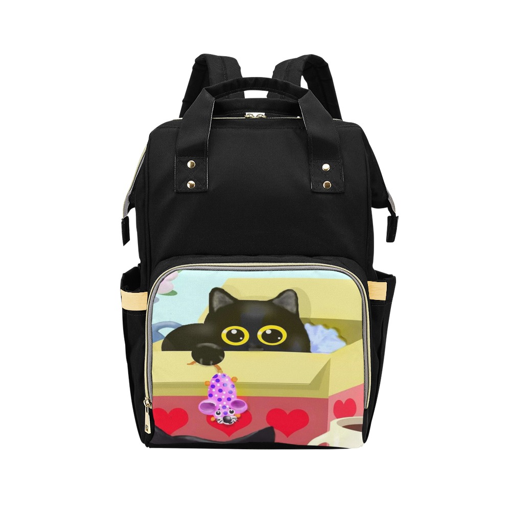 Mousey Cat Multifunctional Diaper Backpack Multi-Function Diaper Backpack/Diaper Bag (Model 1688)
