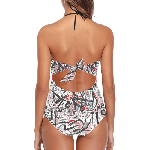 Model 2 Lace Band Embossing Swimsuit (Model S15)