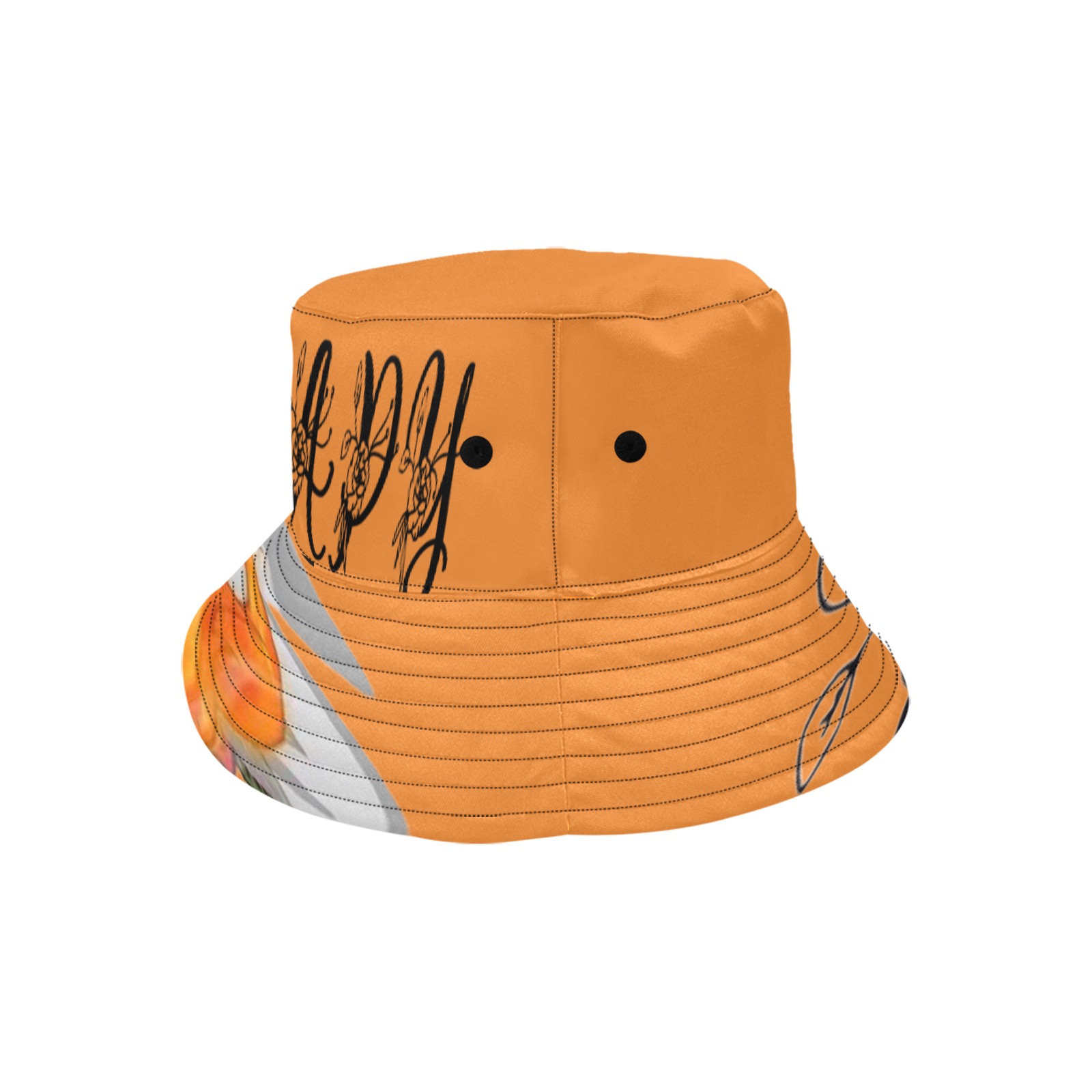 Aromatherapy Apparel Graphic Bucket Hat Orange Unisex Summer Bucket Hat