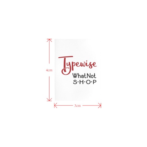 TypewiseWhatNotShop_RED Private Brand Tag on Umbrella Ribs (3cm X 4cm)