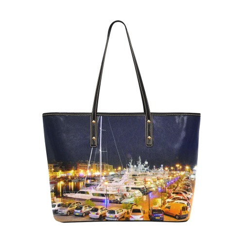 jig 4a Chic Leather Tote Bag (Model 1709)
