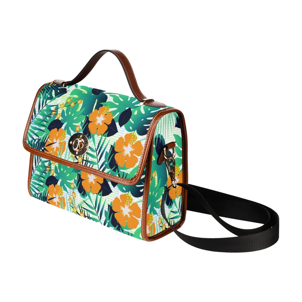 GROOVY FUNK THING FLORAL Waterproof Canvas Bag/All Over Print (Model 1641)