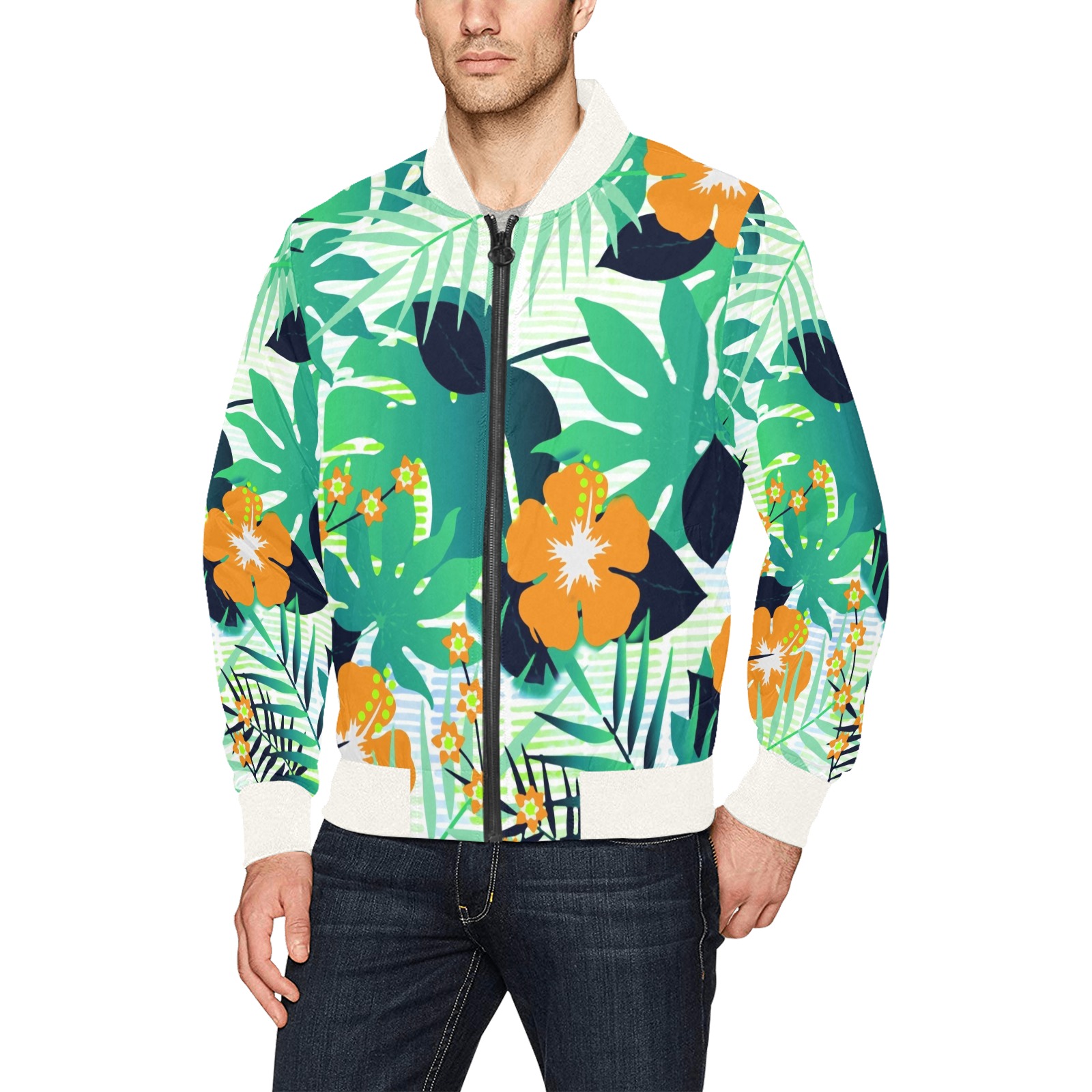 GROOVY FUNK THING FLORAL All Over Print Bomber Jacket for Men (Model H31)