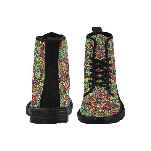Psychic Celebration Martin Boots for Women (Black) (Model 1203H)