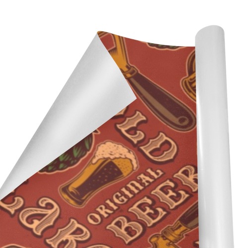 Cold Beer Pattern Gift Wrapping Paper 58"x 23" (1 Roll)