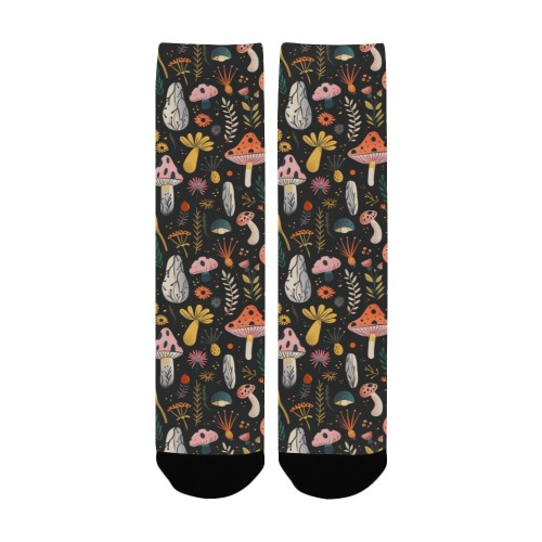 Mushroom Galaxy Art Ladies Graphic Socks Women's Custom Socks