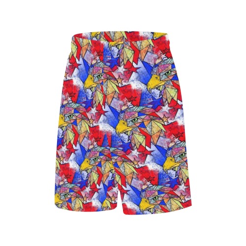 USA 4th july by Nico Bielow All Over Print Basketball Shorts with Pocket