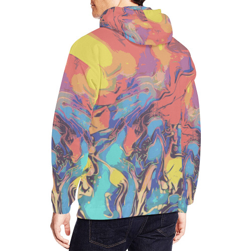 Graffiti - gradient rainbow swirl All Over Print Hoodie for Men (USA Size) (Model H13)