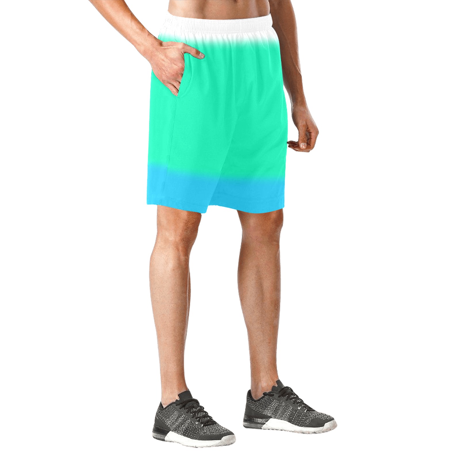 Tranquil Ombre Men's All Over Print Elastic Beach Shorts (Model L20)