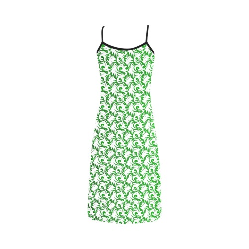 green swirl wht Alcestis Slip Dress (Model D05)