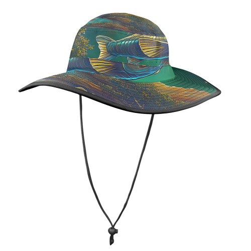 Celestial Swim Wide Brim Bucket Hat