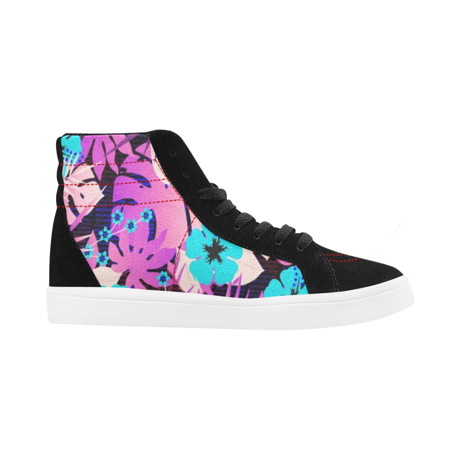 GROOVY FUNK THING FLORAL PURPLE Capricorn High Top Casual Shoes for Men (Model 037)