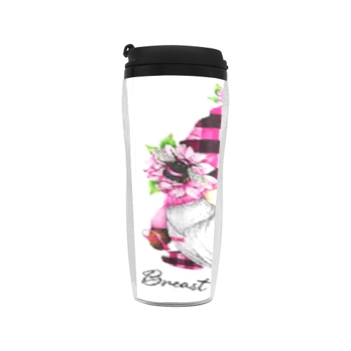 Pink gnome cancer awareness Reusable Coffee Cup (11.8oz)
