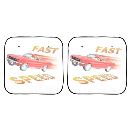 Fast and Speed 01 Car Sun Shade 28"x28"x2pcs