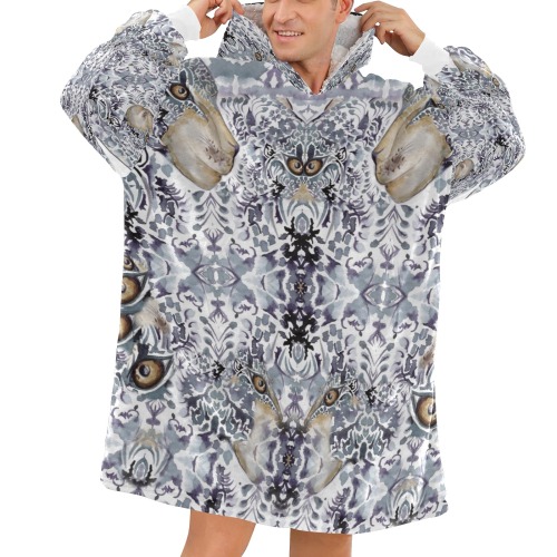 Nidhi December 2014-pattern 4-gray-44x55inches Blanket Hoodie for Men