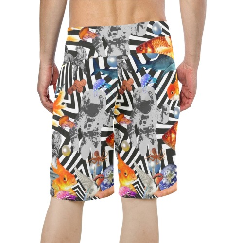 POINT OF ENTRY 2 Men's All Over Print Board Shorts (Model L16)