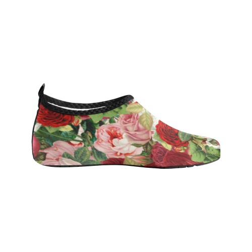 Roses and Carnations Flowers Kids' Slip-On Water Shoes (Model 056)