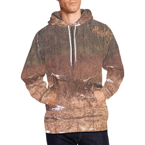 Falling tree in the woods All Over Print Hoodie for Men (USA Size) (Model H13)
