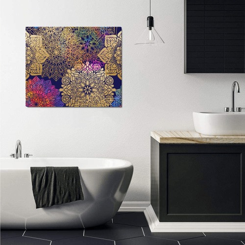 Floral Mandala Abstract Frame Canvas Print 24"x20"