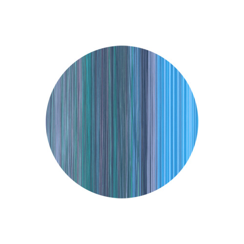 Abstract Blue Horizontal Stripes Round Mousepad