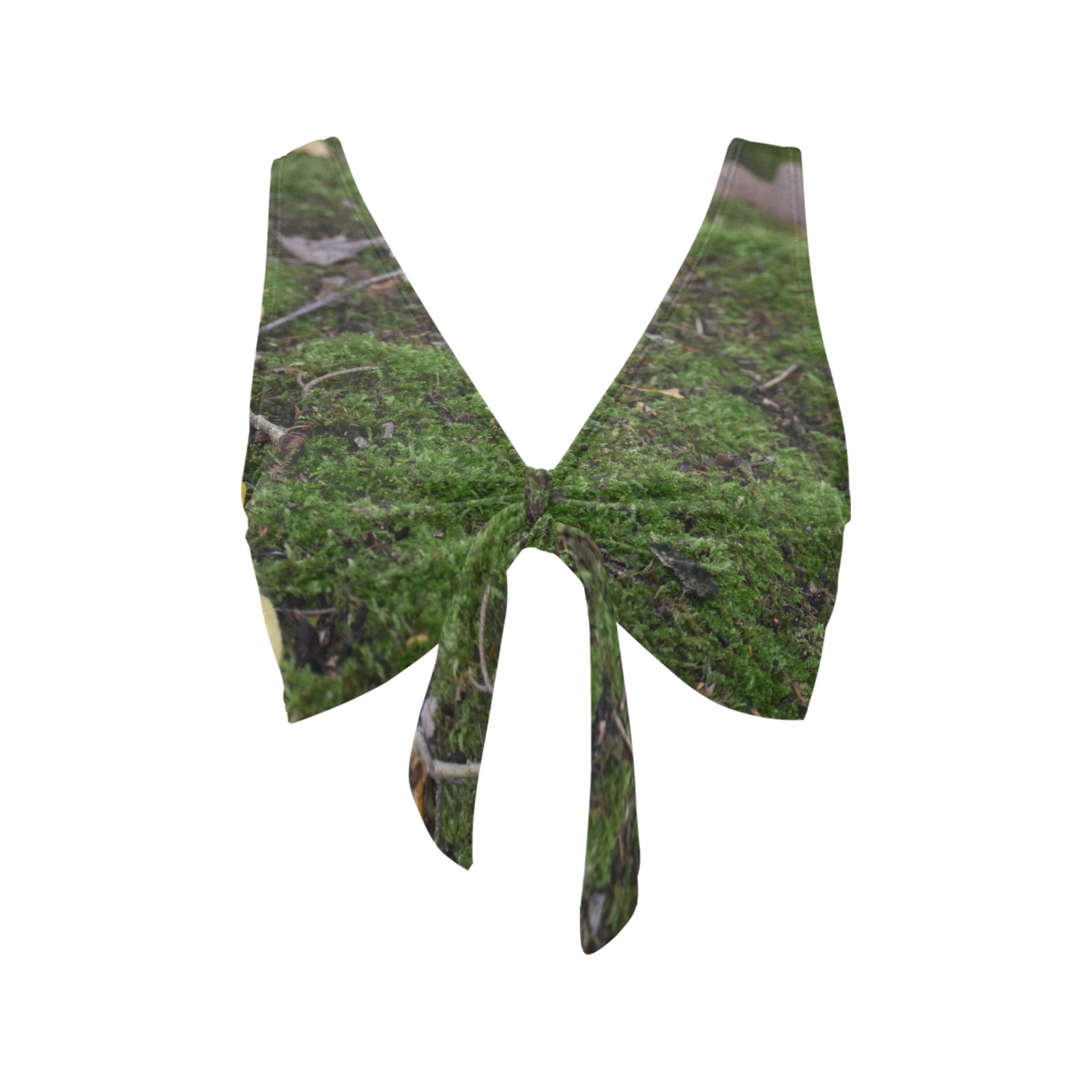 Tree Moss Chest Bowknot Bikini Top (Model S33)